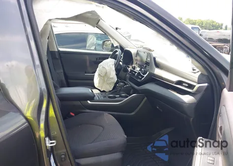 2022 Toyota Highlander Le z USA, uszkodzony, nr VIN 5TDBZRBH4NS195949